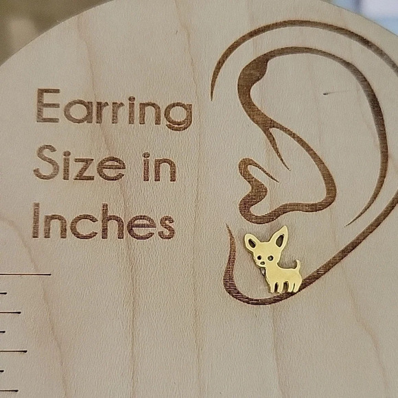 Terrier Toy Breed Stud Earrings - Picture 2 of 4